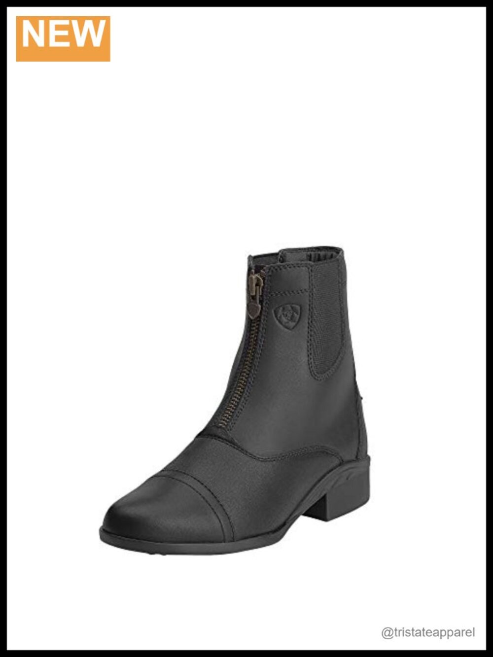 Equestrian Zip Paddock Boots Full Grain Leather Ankle Boots